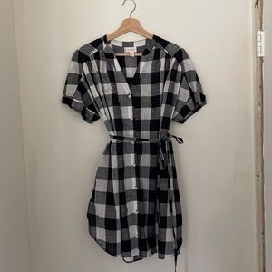 Target Isabel Maternity Navy Plaid Top